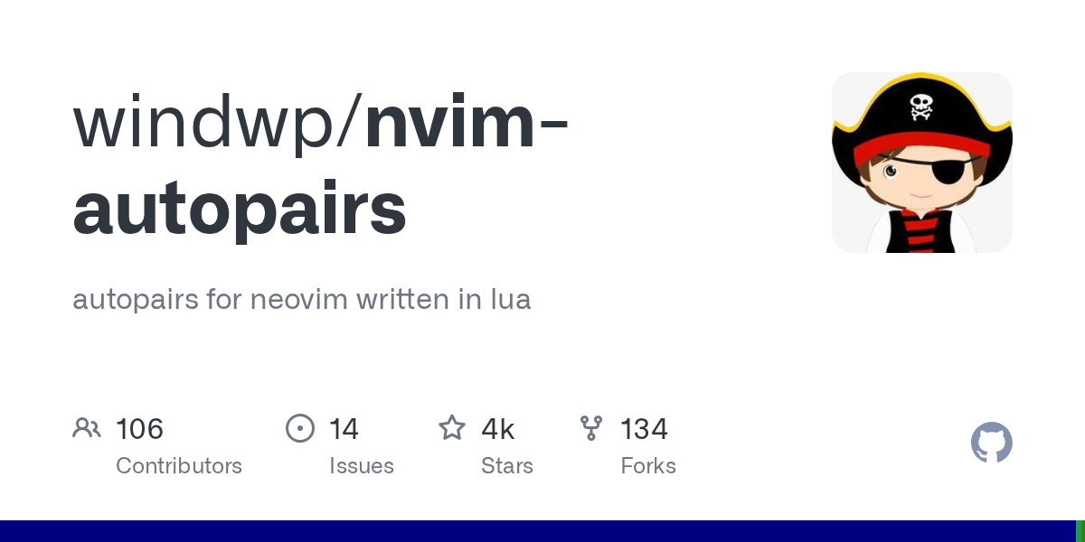 autopairs for neovim written in lua. Contribute to windwp/nvim-autopairs development by creating an account on GitHub.