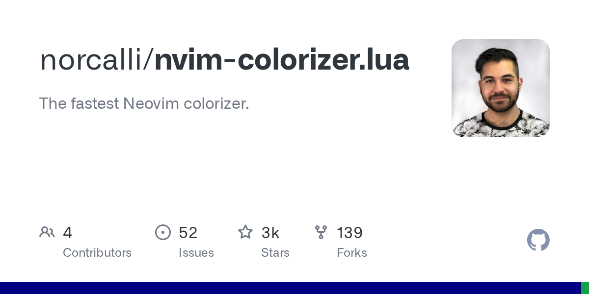 The fastest Neovim colorizer. Contribute to norcalli/nvim-colorizer.lua development by creating an account on GitHub.
