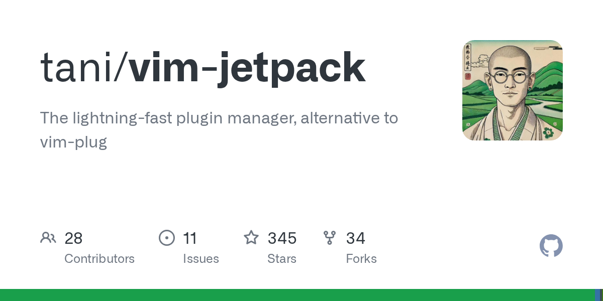 GitHub - tani/vim-jetpack: The lightning-fast plugin manager, alternative to vim-plug